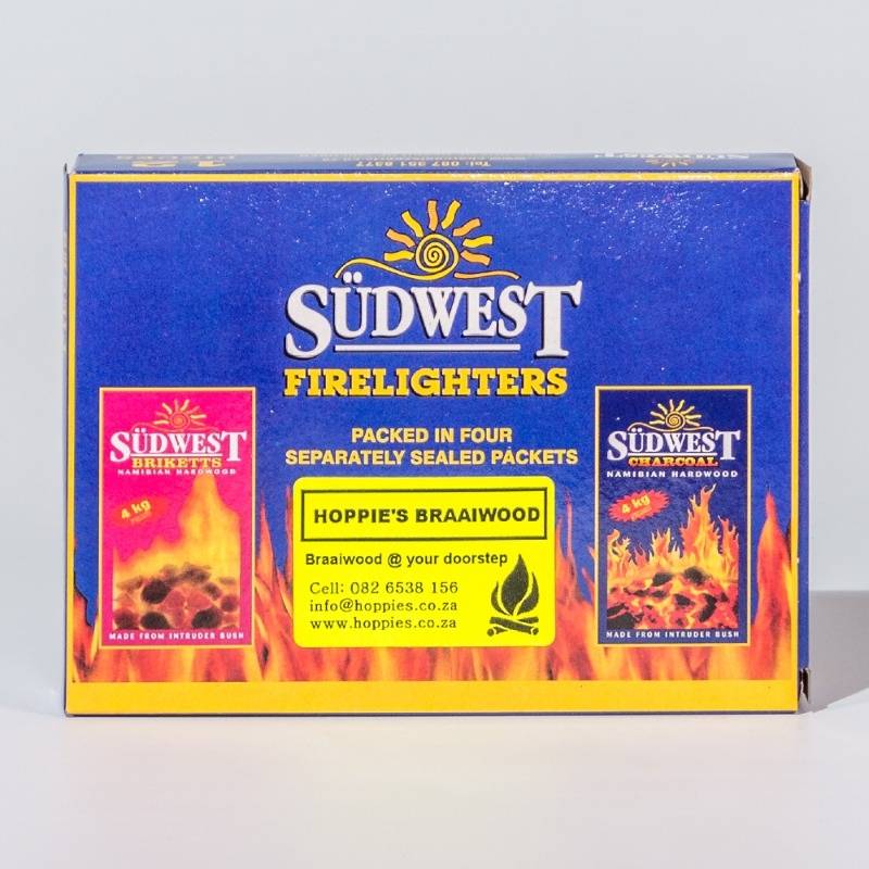 Sudwest Firelighters — Hoppies braai products, Eastern Cape